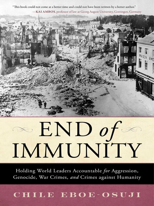 Title details for End of Immunity by Chile Eboe-Osuji - Available